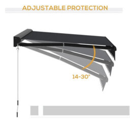 Outsunny 3 X 2.5M Electric Awning With Led Light, Sun Canopies For Patio - thumbnail 7