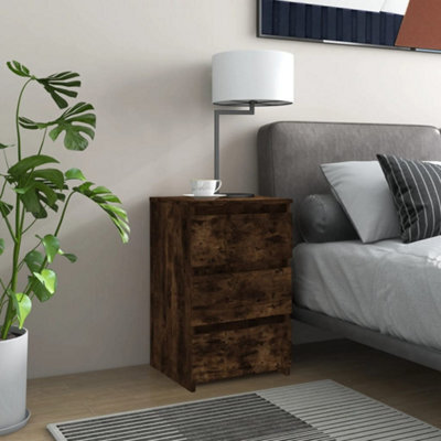 Berkfield Bed Cabinets 2 Pcs Smoked Oak 40X35X62.5 Cm Engineered Wood - image 1