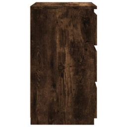 Berkfield Bed Cabinets 2 Pcs Smoked Oak 40X35X62.5 Cm Engineered Wood - thumbnail 6