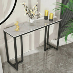Adjustable Marble Console Table Heavy Duty Hallway Entryway - thumbnail 5