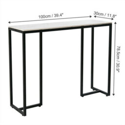 Adjustable Marble Console Table Heavy Duty Hallway Entryway - thumbnail 2
