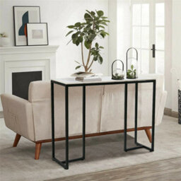 Adjustable Marble Console Table Heavy Duty Hallway Entryway - thumbnail 6