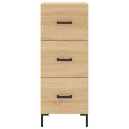 Berkfield Elegant Highboard Sonoma Oak 34.5X34X180 Cm Engineered Wood - thumbnail 6