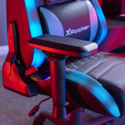 X Rocker Opal Rgb Gaming Chair Led Lights Faux Leather 4D Armrests Reclining Adjustable Height App Control Black - thumbnail 5