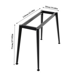 Thehotsale 110X50X71Cm Open Black Iron Table Frame - thumbnail 5