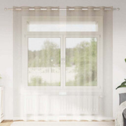 Berkfield Curtains With Curtains 2 Pcs Sand 140 X 225 Cm Polyester