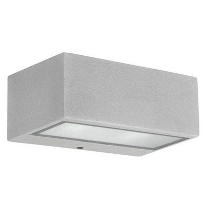 Luminosa Lighting Luminosa Nemesis Aluminium 1 Light Outdoor Wall Light Grey Ip44 - image 1