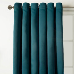"OHS Eyelet Blackout Curtains Pair Of Thermal Ring Top, Teal - 90 X 90""" - thumbnail 1