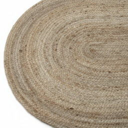 Jute Rug Natural Carpet Mat Oval Farmhouse Braided - thumbnail 3