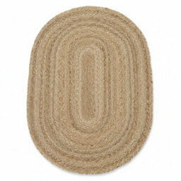 Jute Rug Natural Carpet Mat Oval Farmhouse Braided - thumbnail 2