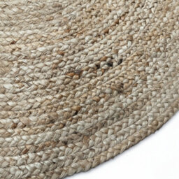 Jute Rug Natural Carpet Mat Oval Farmhouse Braided - thumbnail 4