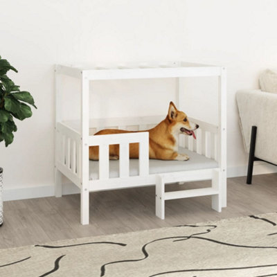 Walplus Dog Bed White 95.5X73.5X90 Cm Solid Wood Pine - image 1