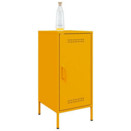 Berkfield Sideboards 2 Pcs Mustard Yellow 36X39X79 Cm Steel - thumbnail 4