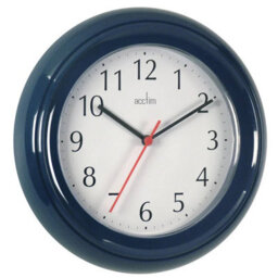 Acctim Wycombe Kitchen Office Quartz Numeric Numbers Wall Clock 22Cm 21412 - Blue - thumbnail 2