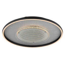 Luminosa Lighting Luminosa Mirrora 50Cm Semi Flush Ceiling Light Matt Black, Glass Mirror Led 3000/4000/6000K - thumbnail 6