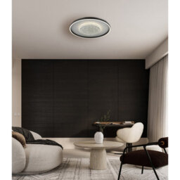 Luminosa Lighting Luminosa Mirrora 50Cm Semi Flush Ceiling Light Matt Black, Glass Mirror Led 3000/4000/6000K - thumbnail 2