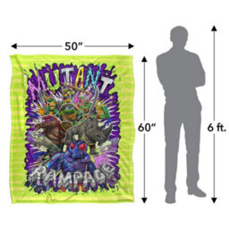 Teenage Mutant Ninja Turtles: Mutant Mayhem Turtle Vs Baddies Silky Supersoft Blanket Multicoloured (152Cm X 127Cm) - thumbnail 5