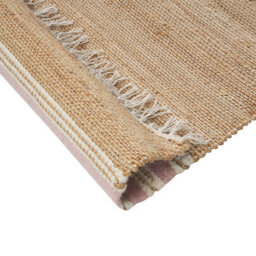 Beliani Rug Mirza Pastel Pink 160 X 230 Cm Jute - thumbnail 6