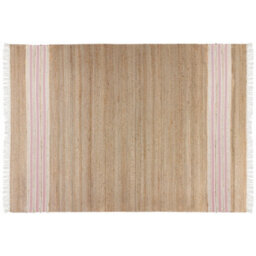 Beliani Rug Mirza Pastel Pink 160 X 230 Cm Jute - thumbnail 1