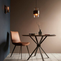 Bronze Hanging Ceiling Pendant Light - Clear Glass Shade - Single Bulb Fitting - thumbnail 5