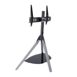 "Avf Hoxton Tripod Tv Stand For Tvs Up To 70"" (40Kg) - Grey Wood Legs, Adjustable Height & Tilt, Glass Shelf, Cable Management" - thumbnail 6