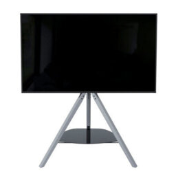 "Avf Hoxton Tripod Tv Stand For Tvs Up To 70"" (40Kg) - Grey Wood Legs, Adjustable Height & Tilt, Glass Shelf, Cable Management" - thumbnail 4