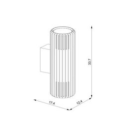 Nordlux Aludra Outdoor Aluminium Wall Light Coastal/marine Safe Black,mains - thumbnail 8