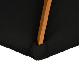 Outsunny 3(M) Wooden Garden Parasol Sun Shade Outdoor Umbrella Canopy Black - thumbnail 8