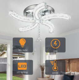 K5 Crystal Led Lamp Ceiling Light Chandelier Living Room Bedroom Pendant Light - thumbnail 2