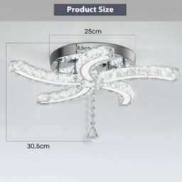 K5 Crystal Led Lamp Ceiling Light Chandelier Living Room Bedroom Pendant Light - thumbnail 5