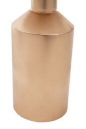 Orsina Marble Top Gold Base Side Table, Contemporary End Table In Bottleneck Design, Sturdy Iron Base - thumbnail 4
