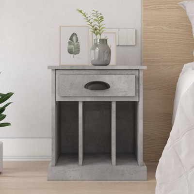 Berkfield Bedside Cabinet Concrete Grey 43X36X50 Cm - image 1