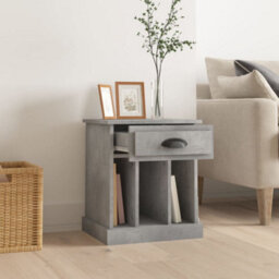 Berkfield Bedside Cabinet Concrete Grey 43X36X50 Cm - thumbnail 3