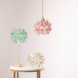 Valuelights Reine Easy Fit Glass Flower Ceiling Light Shade / Table Lampshade - Clear (D)21Cm - thumbnail 5
