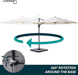 Jarder 3M Milan Blue Aluminium Cantilever Parasol With Base And Cover - thumbnail 5