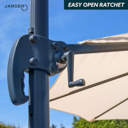 Jarder 3M Milan Blue Aluminium Cantilever Parasol With Base And Cover - thumbnail 4