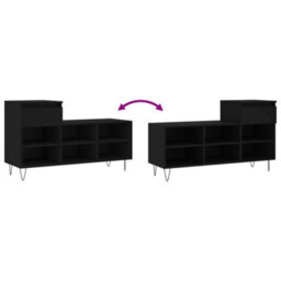 Walplus Shoe Cabinet Black 102X36X60 Cm Engineered Wood - thumbnail 9