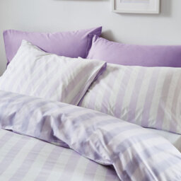 Sassy B Stripe Tease Reversible King Duvet Cover Set With Pillowcases Lilac - thumbnail 3
