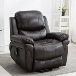 More4Homes Madison Dual Motor Electric Riser Rise Recliner Bonded Leather Armchair Electric Lift Chair (Brown) - thumbnail 8