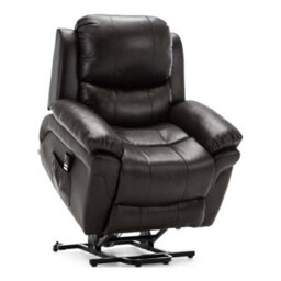More4Homes Madison Dual Motor Electric Riser Rise Recliner Bonded Leather Armchair Electric Lift Chair (Brown) - thumbnail 4