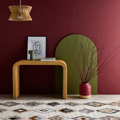Sweeek - Natural Rattan Console Table 110Cm Rounded Edges L 110 X D 35 X H 75Cm - image 1