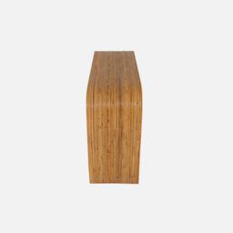 Sweeek - Natural Rattan Console Table 110Cm Rounded Edges L 110 X D 35 X H 75Cm - thumbnail 2