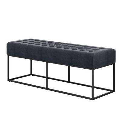 LPD Boden Steel Grey Bench - Modern Aesthetic & Timeless Comfort - image 1