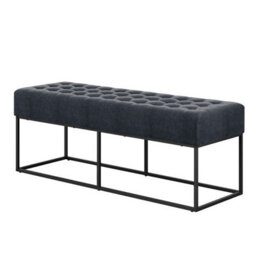 LPD Boden Steel Grey Bench - Modern Aesthetic & Timeless Comfort - thumbnail 1