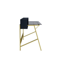 Dorel Home Morgan Writing Desk In Black & Gold - thumbnail 3