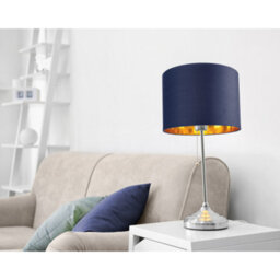 Happy Homewares Contemporary Blue Cotton 10 Table/pendant Lamp Shade With Shiny Copper Inner - thumbnail 5