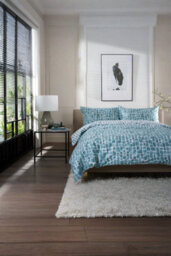 The Lyndon Company Tulle 100% Cotton Duck Egg Duvet Cover Set Extra Soft Stone-Effect Bedding With Piped Edge - thumbnail 2