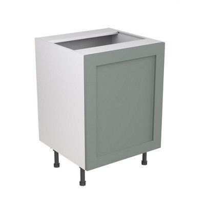 Kitchen Kit Sage Green Matt Shaker Door Sink/hob Base Unit Cabinet Soft Close Drawers Flatpack - 600X870mm - image 1