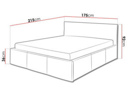 Calabrini C-06 Sturdy Bedroom Bed With Lift Up Slats And Spacious Sleeping Area White - thumbnail 5