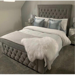 Stratus Interiors Bliss Bed Diamond Pattern Bed With Bumper Border - Add Professional Assembly & Delivery- Super King - No Storage Type - thumbnail 1